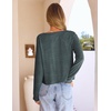 MEROKEETY Women’s Summer Lightweight Cardigan 2026 Open Front Trendy Casual Shrugs Long Sleeve Button Beach Cover Up Tops(Dark Grey)
