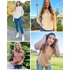 MEROKEETY Fall Long Sweaters for Women 2026 Trendy Long Sleeve Cute Knit Outfits Loose Fit Crewneck Work Casual Pullover(Burgundy)