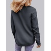 MEROKEETY Fall Long Sweaters for Women 2026 Trendy Long Sleeve Cute Knit Outfits Loose Fit Crewneck Work Casual Pullover(Charcoal)