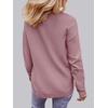 MEROKEETY Fall Long Sweaters for Women 2026 Trendy Long Sleeve Cute Knit Outfits Loose Fit Crewneck Work Casual Pullover(Dustypink)