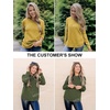 MEROKEETY Fall Long Sweaters for Women 2026 Trendy Long Sleeve Cute Knit Outfits Loose Fit Crewneck Work Casual Pullover(Green)