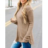 MEROKEETY Fall Long Sweaters for Women 2026 Trendy Long Sleeve Cute Knit Outfits Loose Fit Crewneck Work Casual Pullover(Khaki)