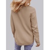 MEROKEETY Fall Long Sweaters for Women 2026 Trendy Long Sleeve Cute Knit Outfits Loose Fit Crewneck Work Casual Pullover(Khaki)