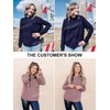 MEROKEETY Fall Long Sweaters for Women 2026 Trendy Long Sleeve Cute Knit Outfits Loose Fit Crewneck Work Casual Pullover(Navy)
