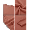 MEROKEETY Fall Long Sweaters for Women 2026 Trendy Long Sleeve Cute Knit Outfits Loose Fit Crewneck Work Casual Pullover(Tea Rose)