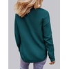 MEROKEETY Fall Long Sweaters for Women 2026 Trendy Long Sleeve Cute Knit Outfits Loose Fit Crewneck Work Casual Pullover(Tealgreen)