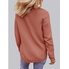 MEROKEETY Fall Long Sweaters for Women 2026 Trendy Long Sleeve Cute Knit Outfits Loose Fit Crewneck Work Casual Pullover(Tealrose)