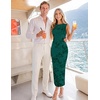 MEROKEETY Women’s Summer Floral Bodycon Maxi Dress 2026 Slit Mesh Sleeveless Formal Wedding Guest Cocktail Party Long Dresses(Green)
