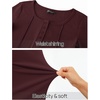 MEROKEETY Womens Fall Long Sleeve Fitted Henley T Shirt Top 2026 Trendy | Fashion Must Have, Crew Neck, Casual, Ribbed Knit, Buttons, Basic, Soft, Lightweight, Flattering, Cute, Cinched Waist(Burgundy)