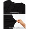 MEROKEETY Womens Fall Long Sleeve Fitted Henley T Shirt Top 2026 Trendy | Fashion Must Have, Crew Neck, Casual, Ribbed Knit, Buttons, Basic, Soft, Lightweight, Flattering, Cute, Cinched Waist(Black)