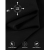 MEROKEETY Women’s Long Sleeve Button Down Shirts 2026 Fall Ruched Collared V Neck Tops Ruffle Knit Business Casual Blouses(Black)