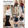 MEROKEETY Women’s Long Sleeve Button Down Shirts 2026 Fall Ruched Collared V Neck Tops Ruffle Knit Business Casual Blouses(Black)