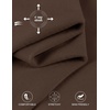 MEROKEETY Women’s Long Sleeve Button Down Shirts 2026 Fall Ruched Collared V Neck Tops Ruffle Knit Business Casual Blouses(Brown)