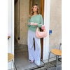 MEROKEETY Women’s Off The Shoulder Tops Long Sleeve Fall Going Out Shirts | One Shoulder, Cinched Waist, Loose Fit, 2026 Y2K Fashion, Cotton, Party, Date Night, Casual Shirts, Elegant Trendy Blouses(Sage)