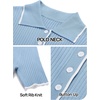 MEROKEETY Women’s Spring Summer Ribbed Maxi Dress 2026 Bodycon V Neck Button Short Sleeve Slim Fit Knit Sweater Dresses(Blue)