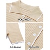 MEROKEETY Women’s Spring Summer Ribbed Maxi Dress 2026 Bodycon V Neck Button Short Sleeve Slim Fit Knit Sweater Dresses(Lightapricot)