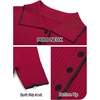 MEROKEETY Women’s Spring Summer Ribbed Maxi Dress 2026 Bodycon V Neck Button Short Sleeve Slim Fit Knit Sweater Dresses(Red)
