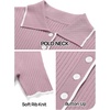 MEROKEETY Women’s Spring Summer Ribbed Maxi Dress 2026 Bodycon V Neck Button Short Sleeve Slim Fit Knit Sweater Dresses(Taro)