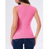 MEROKEETY Women’s Summer Floral Sleeveless Tank Tops 2026 Trendy Mesh Going Out Business Casual Top Slim Fit Vacation Clothes(Hotpink)