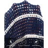 MEROKEETY Women’s Summer Swimsuit Coverup 2026 Bathing Suit Resort Wear Tie Front Crochet Knit Beach Vacation Cover Up Dress(Navy)