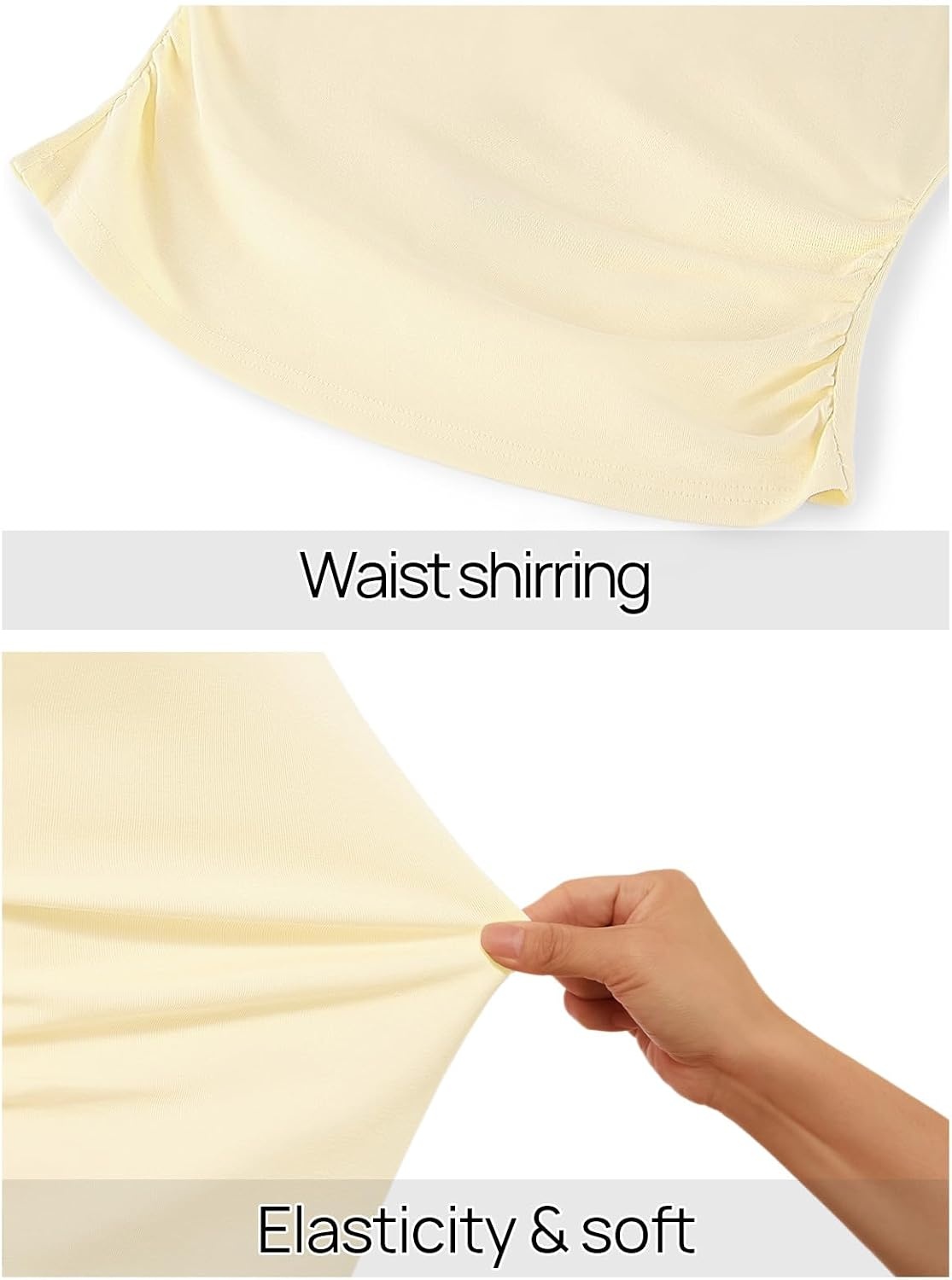 image:imageMEROKEETY Womens Long Bell Sleeve Tops Fall 2026 Cute Going Out Y2K Shirts Elegant Crew Neck Shirt Cotton Ruched Side Crop Blouse Trendy Fashion Business Casual Work Date Night Western ClothesBeige