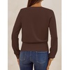MEROKEETY 2026 Fall V Neck Wrap Sweaters for Women Knit Tops | Long Sleeve, Cozy Knit, Hidden Snap, Dressy Casual Pullover Shirts, Fashion Jumper, Fall Winter Clothing(Brown)