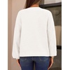 MEROKEETY Womens Cable Knit Cardigan Sweaters Trendy Button Up Long Lantern Sleeve Fall Sweater 2026 Open Front Coats(White)