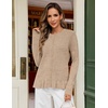 MEROKEETY Womens Fall Button Up Cute Ruffle Hem Cardigan Sweaters Trendy | 2026, Long Sleeve, Crochet, Winter, Crewneck, Ribbed Details, Soft, Relaxed Fit, Casual Outfits, Knit Coats, Fashion Clothes(Oatmeal)
