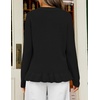 MEROKEETY Womens Fall Button Up Cute Ruffle Hem Cardigan Sweaters Trendy | 2026, Long Sleeve, Crochet, Winter, Crewneck, Ribbed Details, Soft, Relaxed Fit, Casual Outfits, Knit Coats, Fashion Clothes(Black)