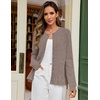 MEROKEETY Womens Fall Button Up Cute Ruffle Hem Cardigan Sweaters Trendy | 2026, Long Sleeve, Crochet, Winter, Crewneck, Ribbed Details, Soft, Relaxed Fit, Casual Outfits, Knit Coats, Fashion Clothes(Camel)
