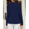 MEROKEETY Womens Fall Button Up Cute Ruffle Hem Cardigan Sweaters Trendy | 2026, Long Sleeve, Crochet, Winter, Crewneck, Ribbed Details, Soft, Relaxed Fit, Casual Outfits, Knit Coats, Fashion Clothes(Navy)