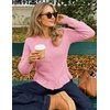 MEROKEETY Womens Fall Button Up Cute Ruffle Hem Cardigan Sweaters Trendy | 2026, Long Sleeve, Crochet, Winter, Crewneck, Ribbed Details, Soft, Relaxed Fit, Casual Outfits, Knit Coats, Fashion Clothes(Pink)