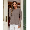 MEROKEETY Womens Fall Button Up Cute Ruffle Hem Cardigan Sweaters Trendy | 2026, Long Sleeve, Crochet, Winter, Crewneck, Ribbed Details, Soft, Relaxed Fit, Casual Outfits, Knit Coats, Fashion Clothes(Camel)