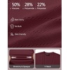 MEROKEETY Women’s Fall Crochet Lightweight Cardigan Sweater | Long Sleeve, Long Length, Pointelle Ribbed Knit Sweater, Relaxed Fit, Open Front, Elegant Casual Outerwear, Trendy Clothes(Burgundy)