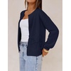 MEROKEETY Women’s Fall Floral Button Up Cute Cozy Cardigan Sweaters Trendy | Long Sleeve, 3D Flowers, Ribbed Knit Details, Lightweight Knit Fabric, Loose Fit Outfits, Warm Coat, 2026 Winter Clothes(Navy)