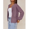 MEROKEETY Women’s Fall Floral Button Up Cute Cozy Cardigan Sweaters Trendy | Long Sleeve, 3D Flowers, Ribbed Knit Details, Lightweight Knit Fabric, Loose Fit Outfits, Warm Coat, 2026 Winter Clothes(Purple)