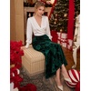MEROKEETY Women’s Fall Floral Velvet Maxi Skirt | Floral Velvet Textured, Mermaid Fishtail Hem, Elastic High Waist, Elegant Classy, 2026 Trendy Long Skirts(Green)