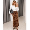 MEROKEETY Women’s Fall Floral Velvet Maxi Skirt | Floral Velvet Textured, Mermaid Fishtail Hem, Elastic High Waist, Elegant Classy, 2026 Trendy Long Skirts(Golden)