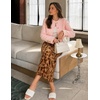 MEROKEETY Women’s Fall Floral Velvet Maxi Skirt | Floral Velvet Textured, Mermaid Fishtail Hem, Elastic High Waist, Elegant Classy, 2026 Trendy Long Skirts(Golden)