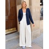 MEROKEETY Women’s Fall Lightweight Crochet Cardigan Sweaters Trendy | Trendy Sweater, Long Sleeve, V Neck, Button Down, Pointelle Knit, Scalloped Trim, Fashion Layer Tops, Soft Breathable Clothes(Navy)