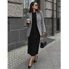 MEROKEETY Women’s Fall Long Sleeve Casual T Shirt Maxi Dresses | Tie Waist, Wrap, Crew Neck, Business Casual, Work Long Dress, Elegant, Knit, Stretchy and Soft, Winter, Going Out Clothes(Black)