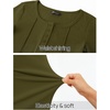 MEROKEETY Womens Fall Long Sleeve Fitted Henley T Shirt Top 2026 Trendy | Fashion Must Have, Scoop Neck, Casual, Ribbed Knit, Buttons, Basic, Soft, Lightweight, Flattering, Cute, Cinched Waist(Green)