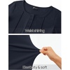 MEROKEETY Womens Fall Long Sleeve Fitted Henley T Shirt Top 2026 Trendy | Fashion Must Have, Scoop Neck, Casual, Ribbed Knit, Buttons, Basic, Soft, Lightweight, Flattering, Cute, Cinched Waist(Navy)