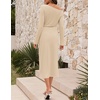 MEROKEETY Women’s Fall Off The Shoulder Wedding Guest Cocktail Maxi Dress | Long Sleeve, Ruched Waist, Fitted, Baby Shower, Date Night, Business Casual, Elegant, Formal Long Dresses, 2026 Winter(Apricot)