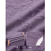 MEROKEETY Women’s Fall Wedding Guest Bodycon Floral Maxi Dresses | Long Sleeve, Ruched, Formal, Elegant, Cocktail Party, Boat Neck, Lace Jacquard Knit, Mermaid Hem, Sheer Sleeves, Long Dress(Purple)