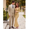 MEROKEETY Women’s Fall Wedding Guest Long Sleeve Sparkly Bodycon Maxi Dress | Long Sleeve, Ruched, Square Neck, Fitted, Mermaid Hem, Glitter, Cocktail Party, Elegant, Evening Gown, Prom, Long Dresses(Gold)