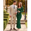 MEROKEETY Women’s Fall Wedding Guest Long Sleeve Sparkly Bodycon Maxi Dress | Long Sleeve, Ruched, Square Neck, Fitted, Mermaid Hem, Glitter, Cocktail Party, Elegant, Evening Gown, Prom, Long Dresses(Darkgreen)