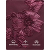 MEROKEETY Women’s Floral Mesh Weeding Guest Cocktail Mini Dress | Ruffled Long Sleeve, Bodycon, Boat Neck, Fit and Flare, Wedding Guests, Night Out, Date, Club, Elengant Sexy, Fall Dress 2026(Burgundy)