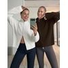 MEROKEETY Womens Long Sleeve Chunky Knit Mock Neck Cardigan Sweaters 2026 | Zip Up Ribbed Tops, Open Front Jackets Coats, Drop Shoulder Outerwear, Trendy Outfits, Fall Fashion, Warm Winter Clothing(Coffee)