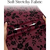 MEROKEETY Women’s Off The Shoulder Bodycon Fall Wedding Guest Maxi Dress | Bell Long Sleeve, Floral Mesh, Fully Lined, Ruched Bust, 2026 Winter, Elegant Sexy Trendy, Formal Cocktail Date night Dresses(Burgundy)